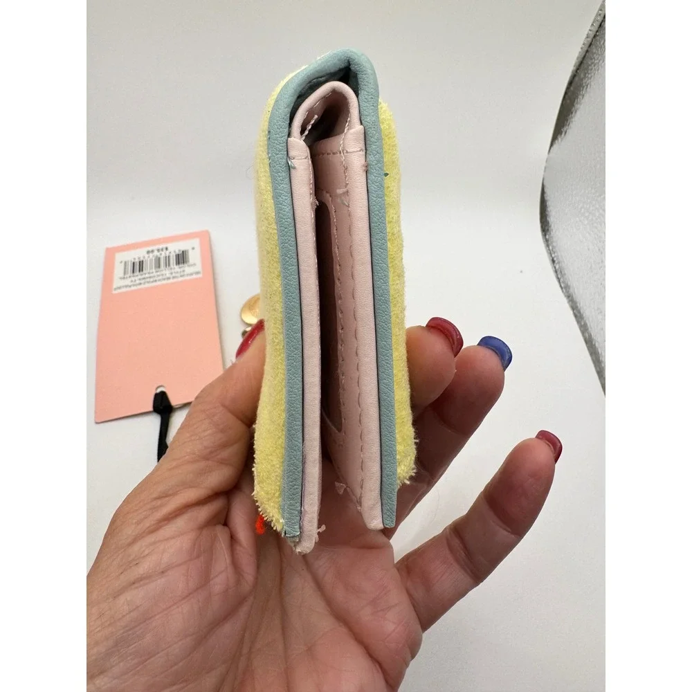 Juicy Couture Gelato on the Beach Bifold Wallet Yellow Terry Cloth 13JCD64MX-TY